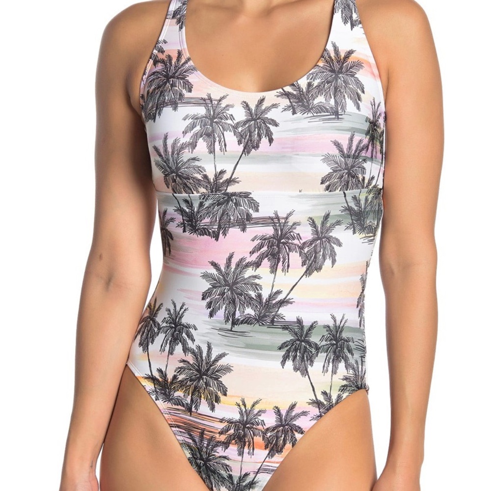 Next Small Tequila Sunrise Swimsuit Palm Tree